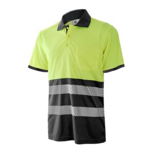 POLO MANGA CORTA COMBINADO BICOLOR SEGMENTADO (AV)  (COD.:1201Z)