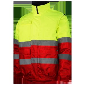 CAZADORA BOMBER MANGA DESMONTABLE COMBINADA AV EN ISO 20471 CLASE 2  (COD: WR.2.266)
