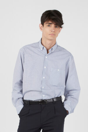 CAMISA HOMBRE M/L CUADRADOS    (COD.:169)