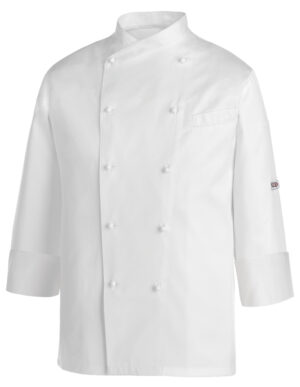 CHAQUETA COCINA GERARD PIPING WHITE  (COD.:2002001B)