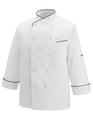 CHAQUETA COCINA GERARD PIPING BLACK  (COD.:2002002R)