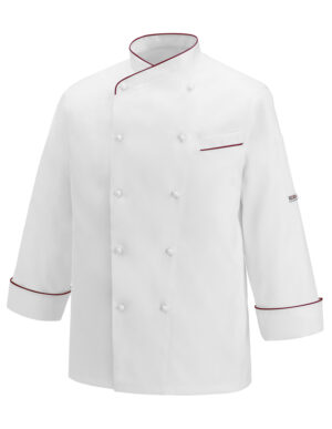 CHAQUETA COCINA GERARD PIPING BORDEAUX  (COD.:2002003R)
