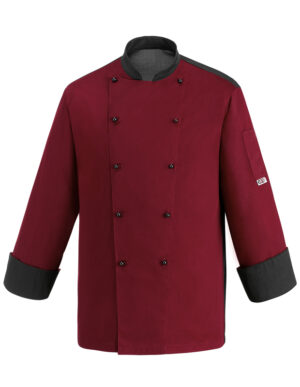 CHAQUETA COCINA COLOR BORDEAUX  (COD.:2028003C)