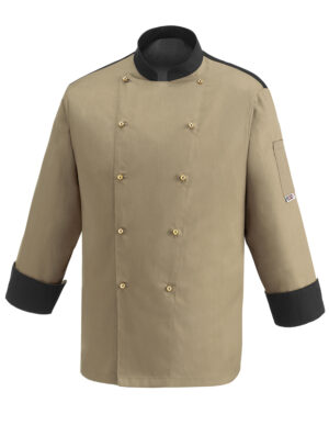 CHAQUETA COCINA COLOR KAKI  (COD.:2028008C)