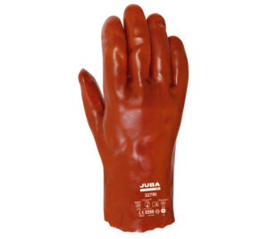 GUANTE  PVC UNA CAPA S/SOPORTE DE ALGODÓN LARGO 27 CM.  (COD.:227RI)