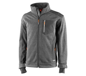 CHAQUETA CORTAVIENTOS TRIPLE CAPA CON MEMBRANA TPU. GRIS/NEGRO  (COD.:2967)