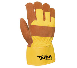 GUANTE  AMERICANO PIEL SERRAJE CRUPÓN Y LONA, AMARILLO  (COD.:401SMC)