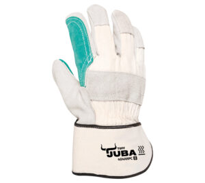 GUANTE  AMERICANO PIEL SERRAJE VACUNO EXTRA REFORZADO Y LONA  (COD.:404ARPC)