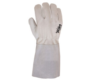 GUANTE  PIEL SERRAJE Y FLOR VACUNO, LARGO 34 CM, NATURAL  (COD.:415SFML)