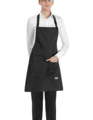 DELANTAL PETO SHORT BIP APRON BLACK  (COD.:6000002C)