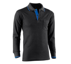 POLO MANGA LARGA  CON DETALLES AZULINA  (COD.:617)