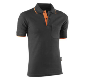 POLO MANGA CORTA  CON DETALLES NARANJAS  (COD.:647)