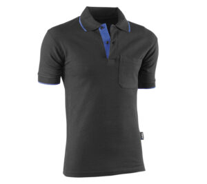 POLO MANGA CORTA  CON DETALLES AZULINA  (COD.:648)
