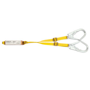 DOBLE CINTA REGULABLE 1.5-2M CON ABSORBEDOR Y MOSQUETONES  (COD.:80224J)