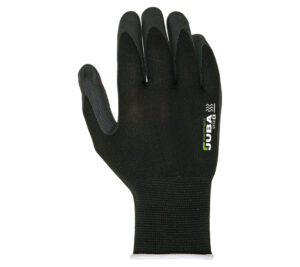GUANTE  NAILON/FIBRA LYCRA® SIN COSTURAS RECUBIERTO NITRILO FOAM,PUNTOS NITRILO EN PALMA.  (COD.:H51