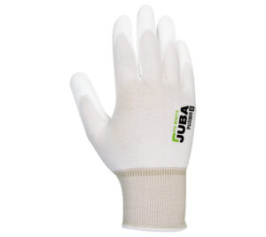 GUANTE  NAILON SIN COSTURAS CON RECUBRIMIENTO DE POLIURETANO, BLANCO  (COD.:PU2000)