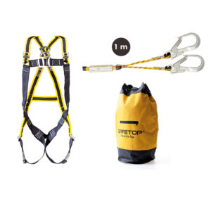 EQUIPO SCOTIA ARNES+DOBLE CUERDA CON ABSORBEDOR Y MOSQUETONES +BOLSA  (COD.:80715)