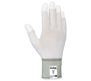 GUANTE  NAILON SIN COSTURAS CON RECUBRIMIENTO DE PU EN LAS PUNTAS DE LOS DEDOS  (COD.:TKE02)